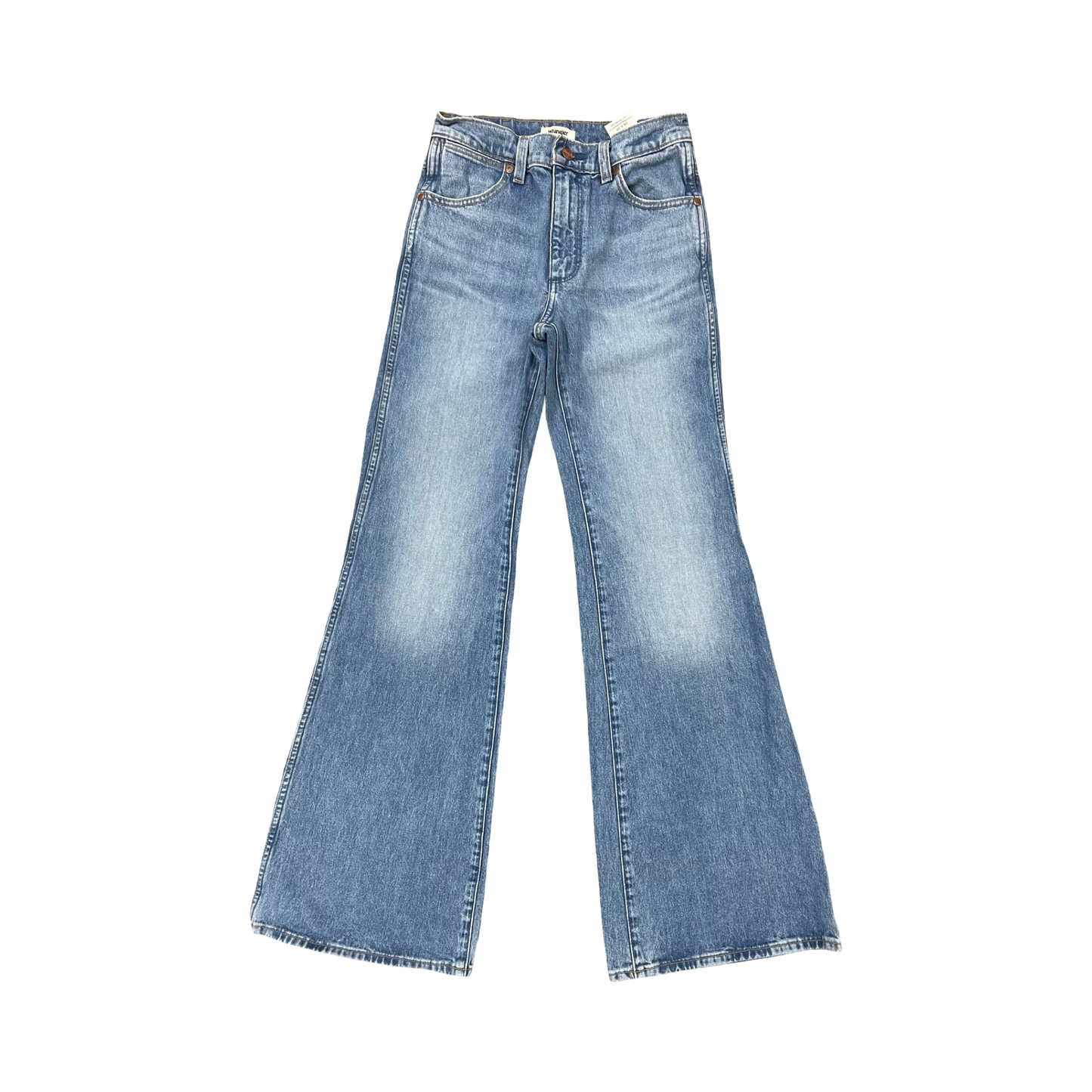 Jeans Flared By Wrangler In Blue Denim, Size:2