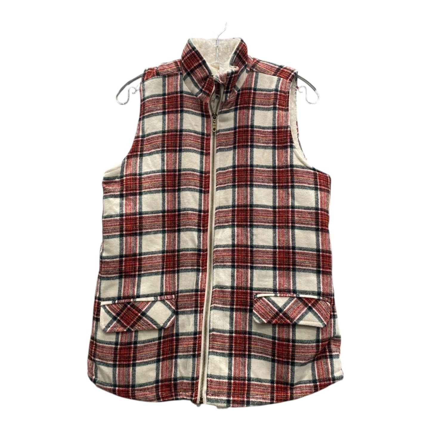 Vest Fleece By Maurices In Plaid Pattern, Size:S