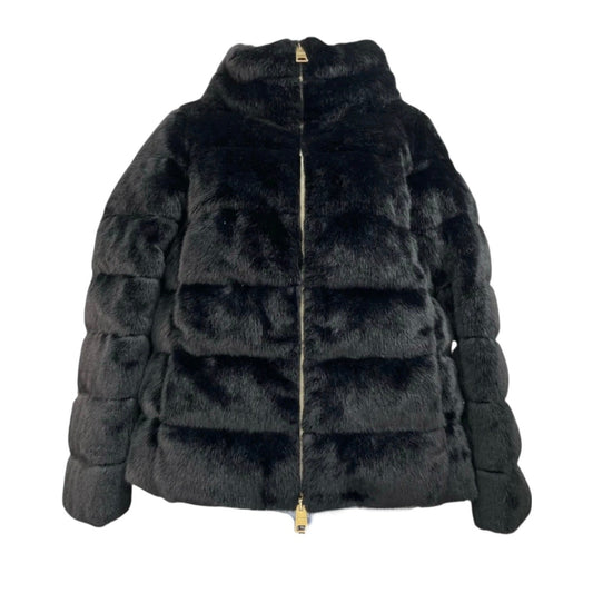 Coat Faux Fur & Sherpa By Cma In Black, Size: S