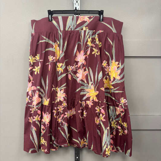 SKIRT MIDI by TORRID In FLORAL PRINT, Size: 2X