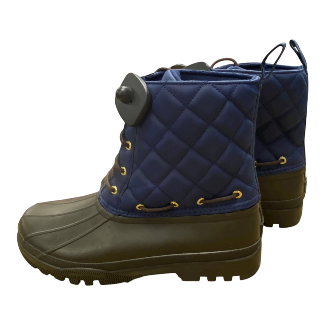 Boots Ankle Flats By Sperry In Blue & Brown, Size:10