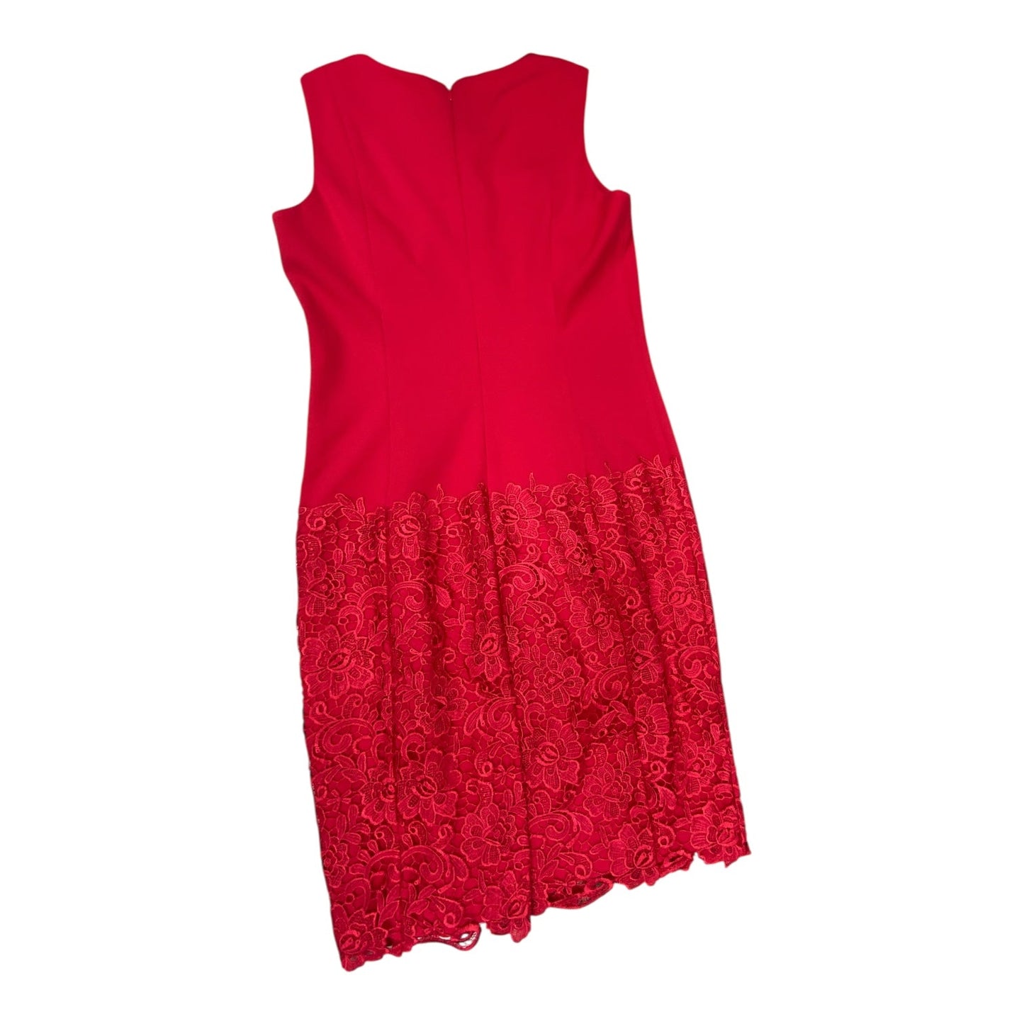 Dress Party Midi By Calvin Klein In Red, Size:4