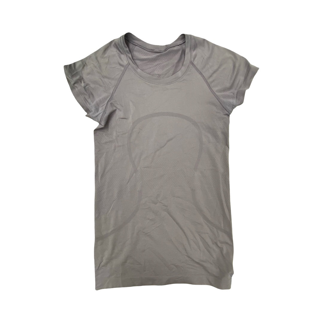 Athletic Top Ss By Lululemon In Purple, Size:4