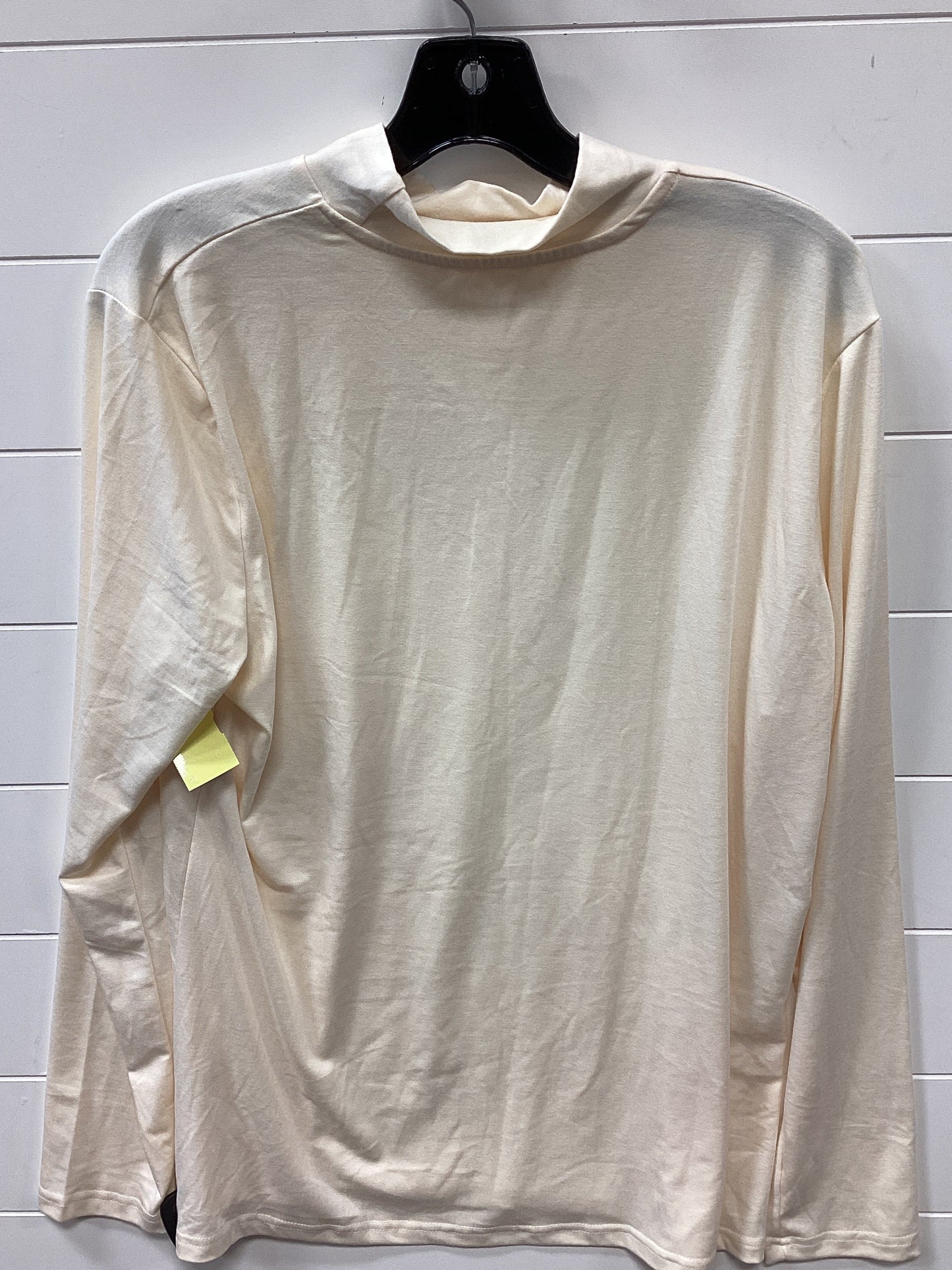 Top Ls Basic By Clothes Mentor In Cream, Size:Xl