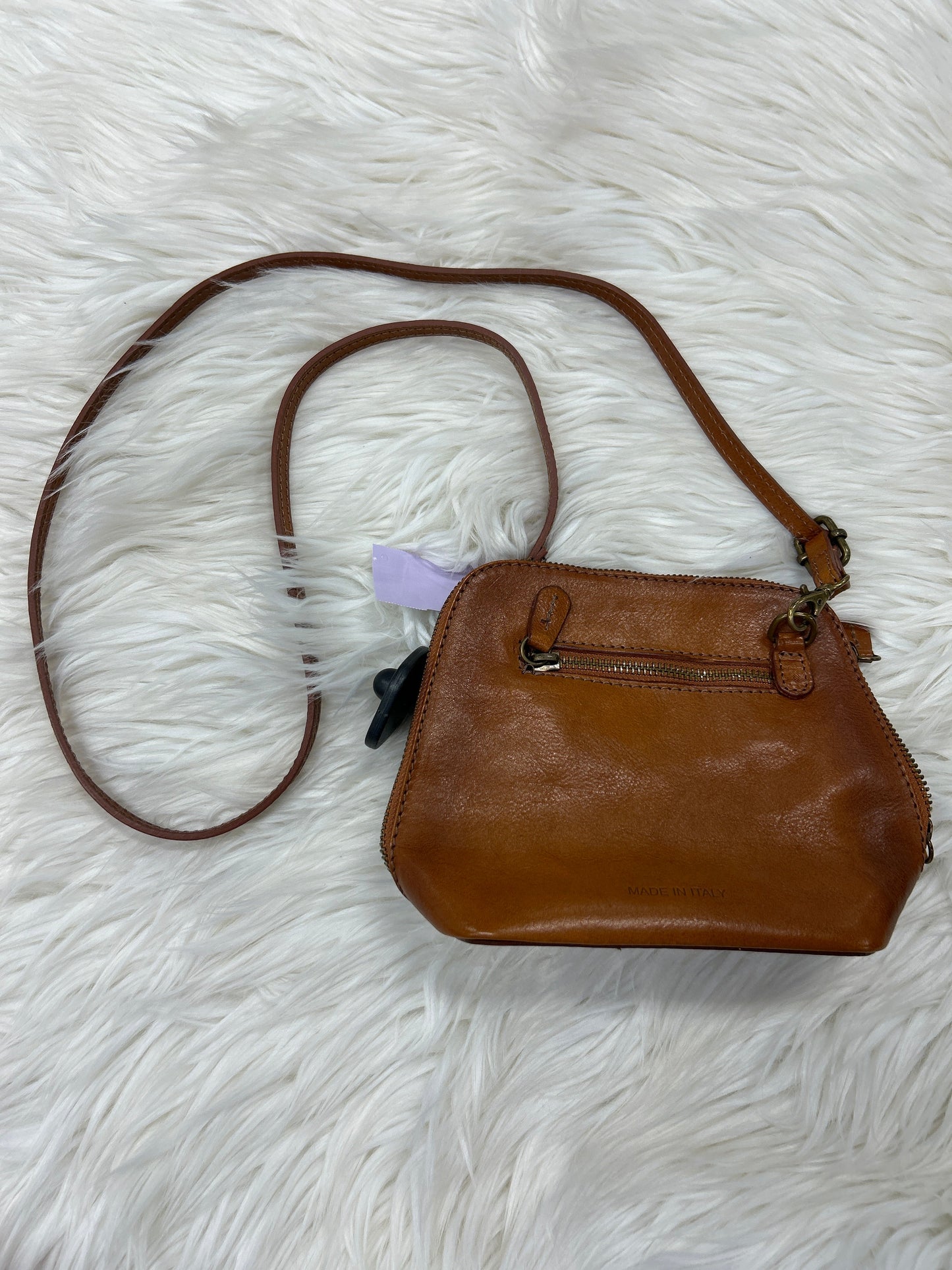 Crossbody Leather By Cmb In Brown, Size:Small
