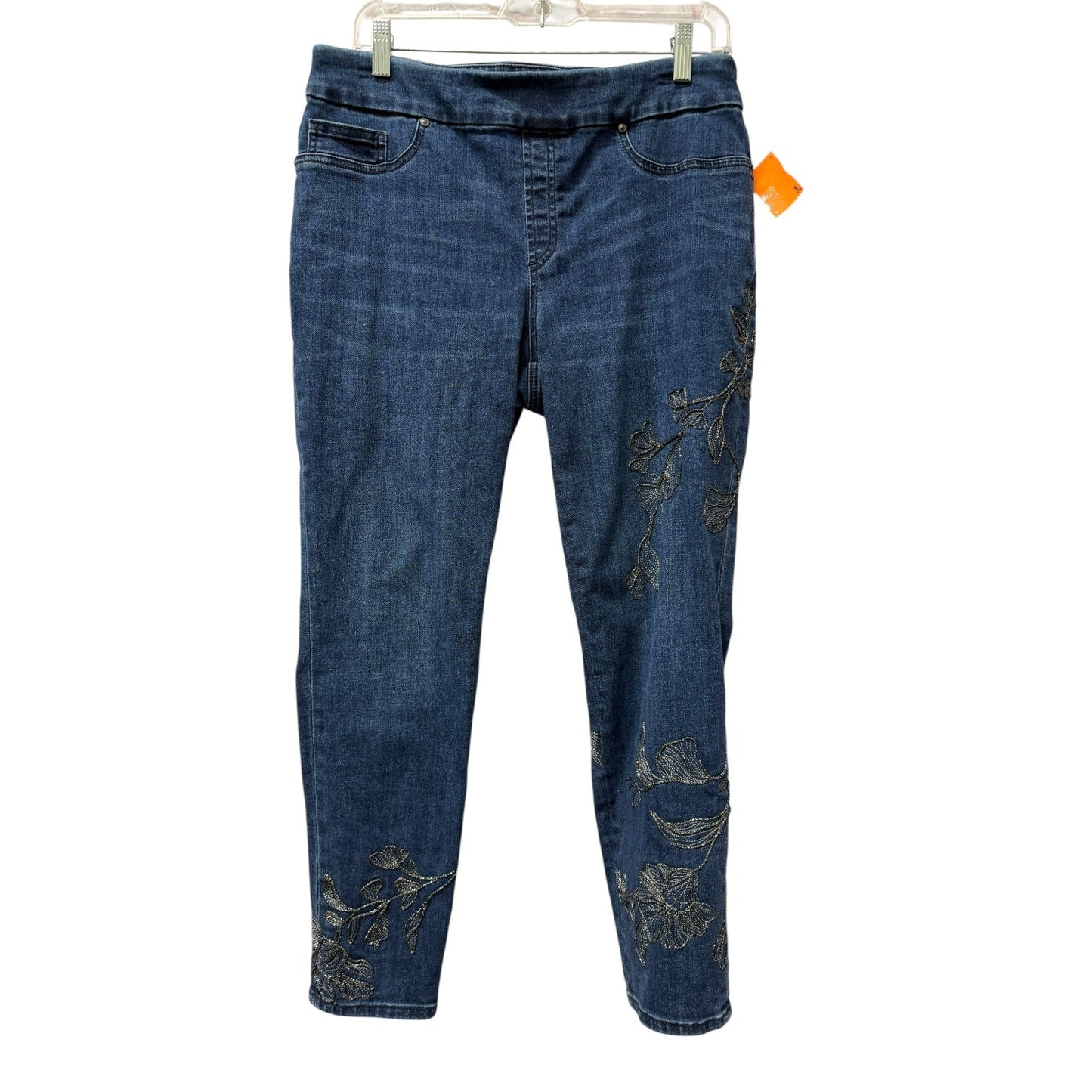 Jeans Jeggings By Chicos In Blue Denim, Size:8