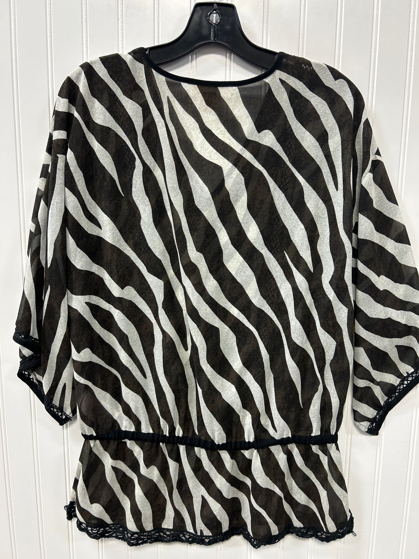 Blouse Ss By Michael By Michael Kors In Animal Print, Size:M