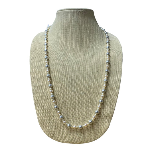 Necklace Other  In Cream & Grey