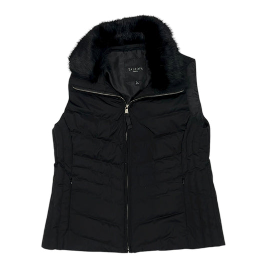 Vest Puffer & Quilted By Talbots In Black, Size:Mp