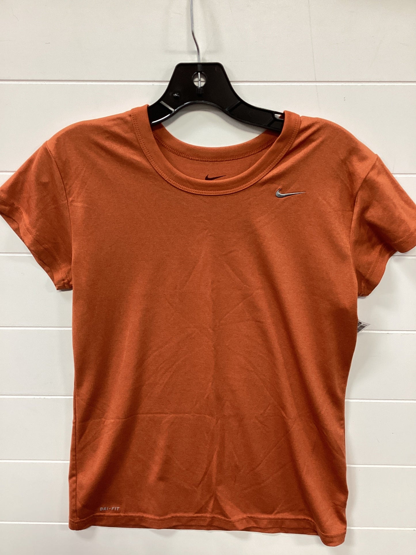 Athletic Top Ss By Nike In Orange, Size:M