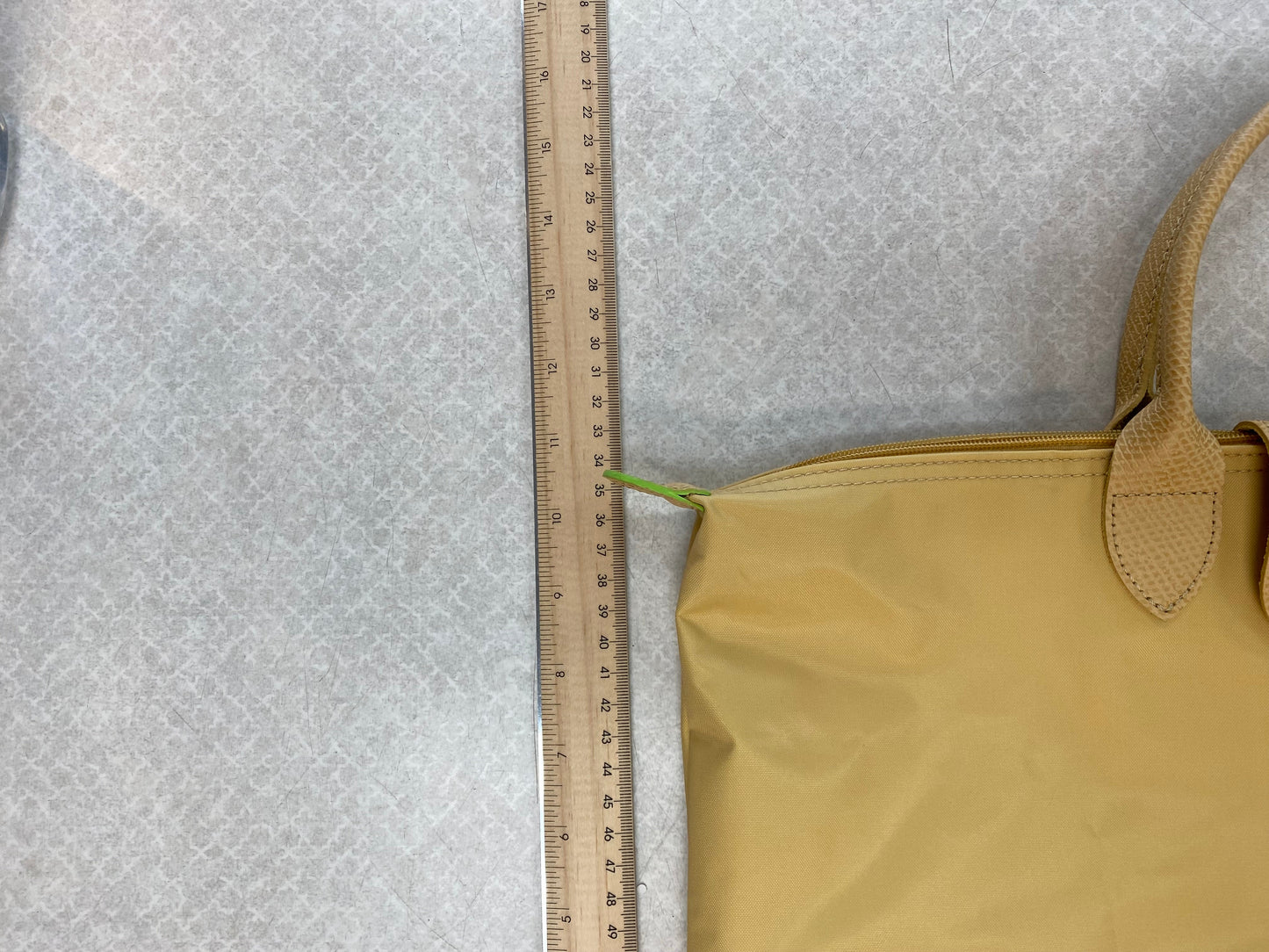 Handbag Designer By Longchamp In Yellow, Size:Large