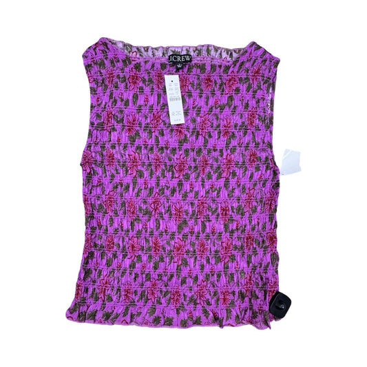 Top Sleeveless By J. Crew In Purple, Size:S
