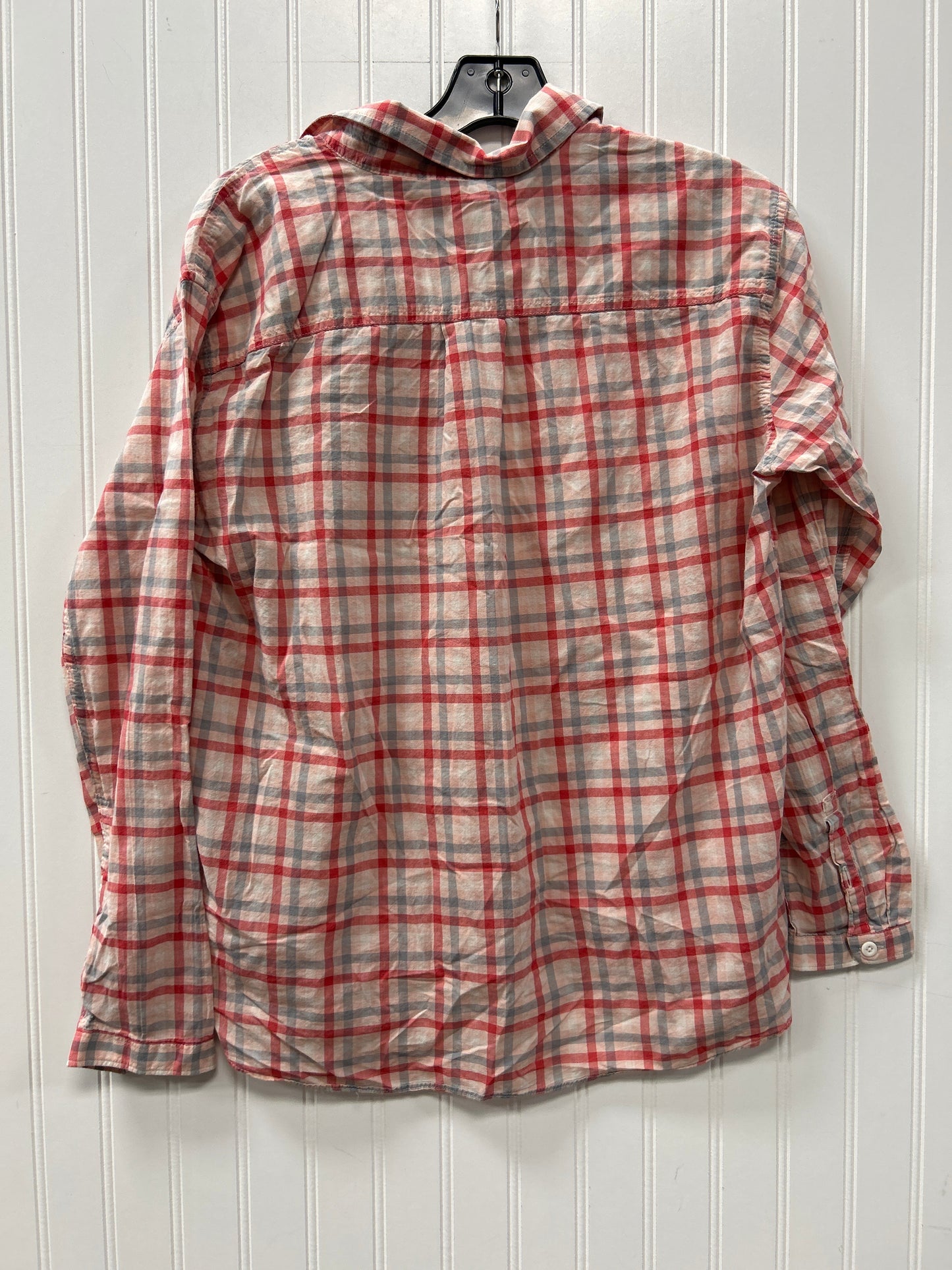 Top Ls By The North Face In Plaid Pattern, Size:M
