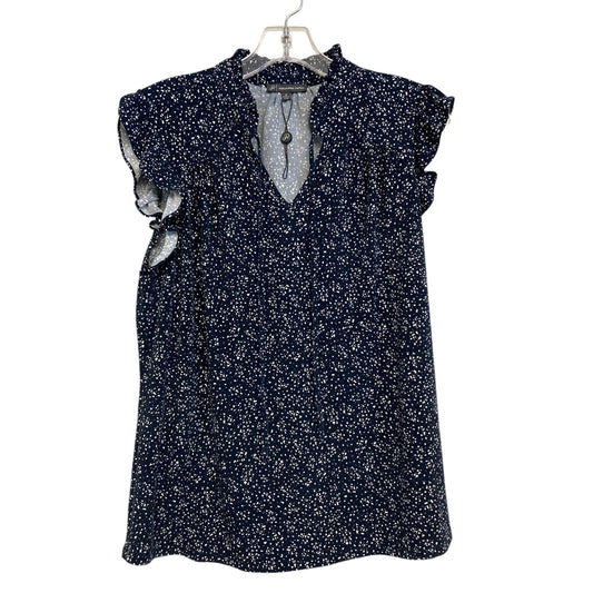 Top Sleeveless By Adrianna Papell In Navy, Size:M