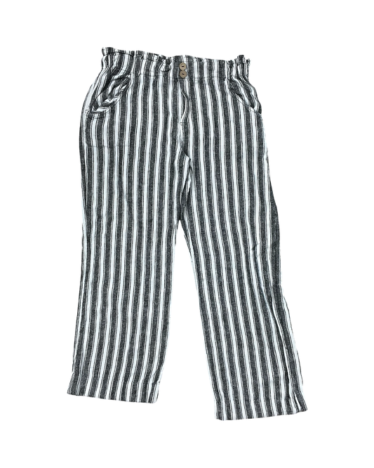 Pants Linen By Belle Du Jour In Black & White, Size:L
