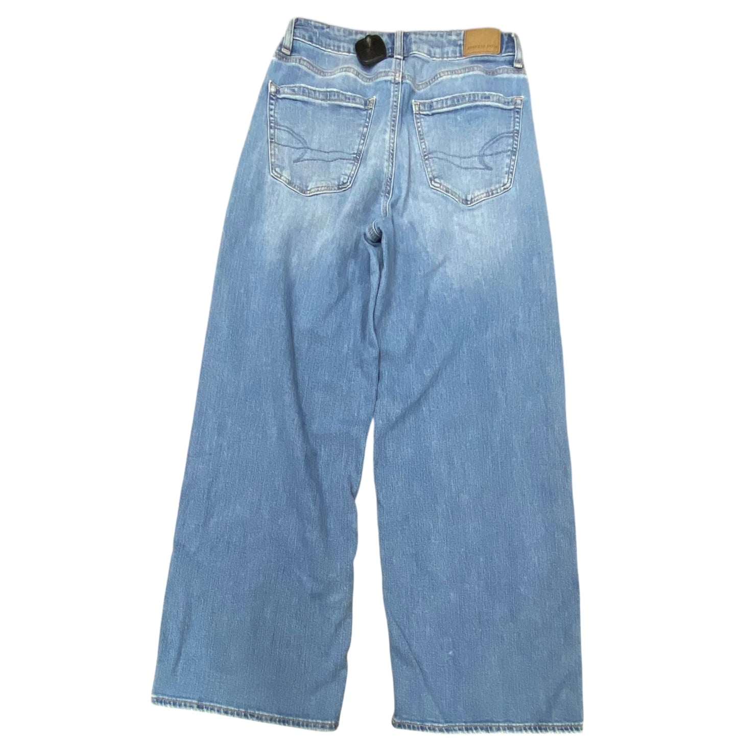 Jeans Wide Leg By American Eagle In Blue Denim, Size:0