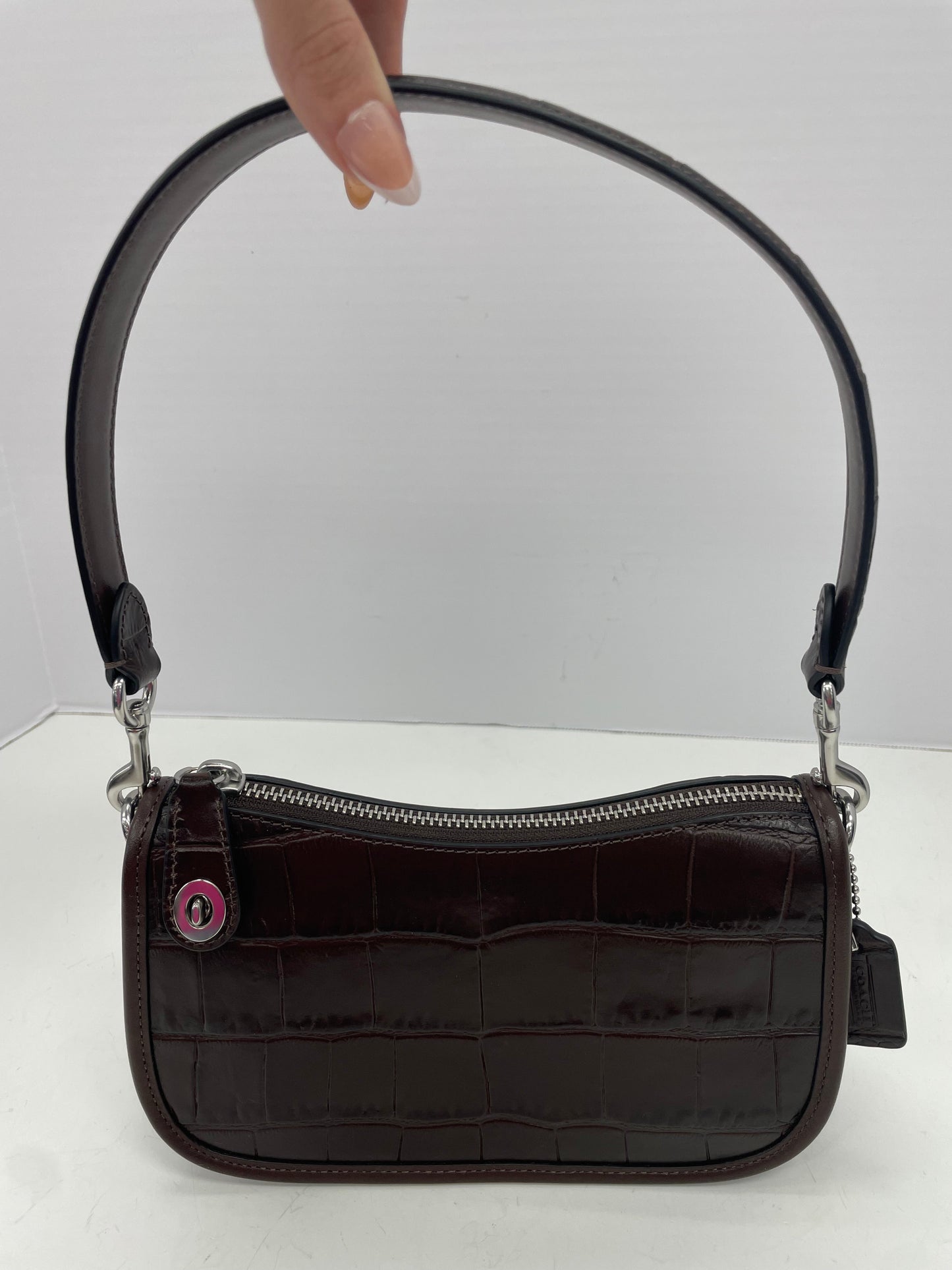Handbag Designer By Coach In Brown, Size:Small