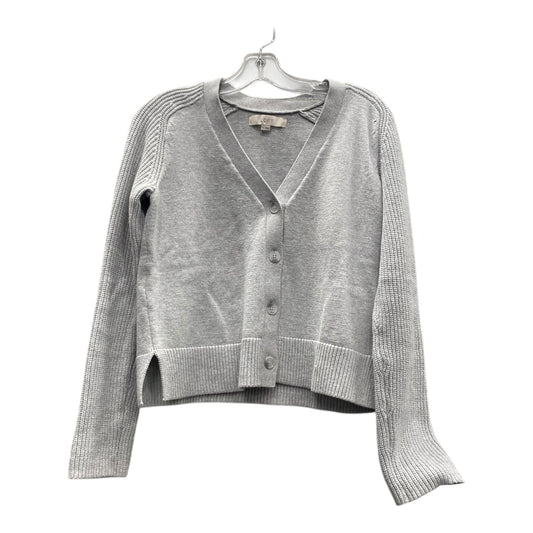 Sweater Cardigan By Loft In Grey, Size:Xs
