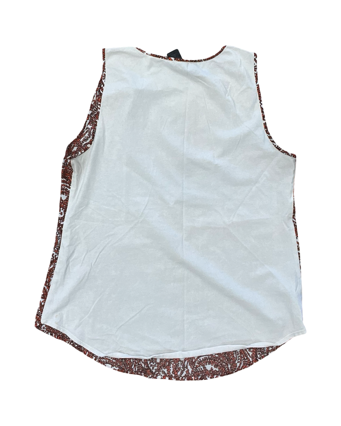 Top Sleeveless By Ann Taylor In Orange & Tan, Size:M