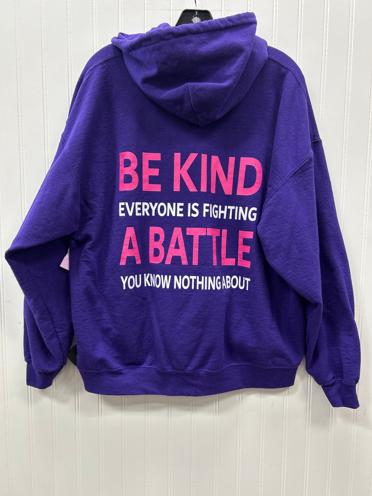 Sweatshirt Hoodie By Gildan In Purple, Size:Xl