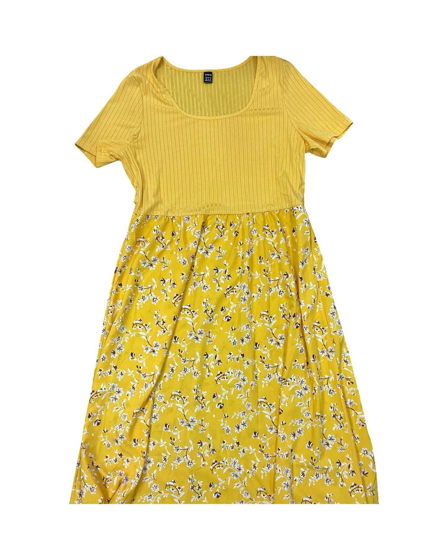 Dress Casual Maxi By Shein In Yellow, Size:1X