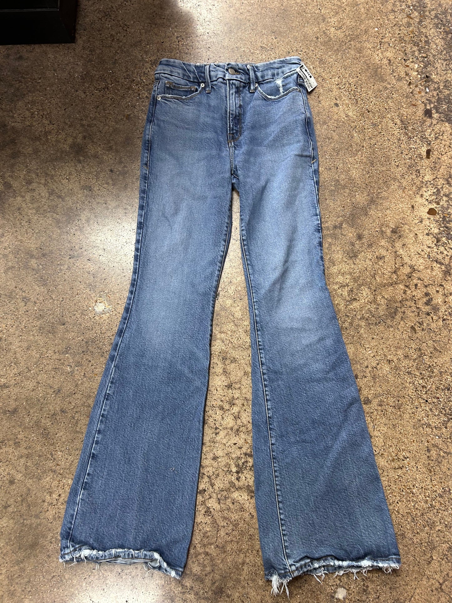Jeans Flared By Good American In Blue Denim, Size:4