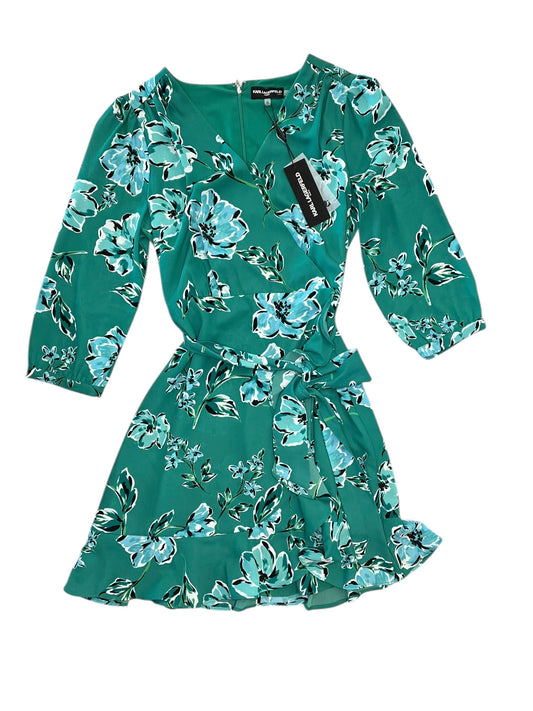 Dress Designer By Karl Lagerfeld In Green, Size:M