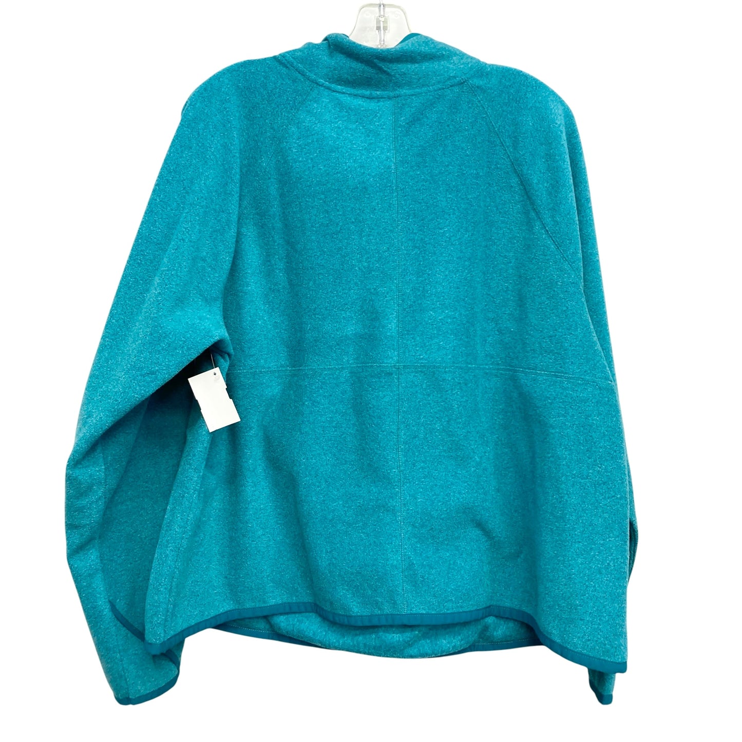 Jacket Fleece By Tek Gear In Teal, Size:1X