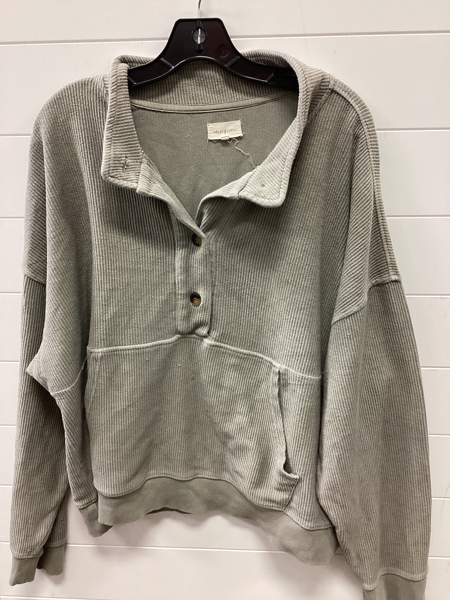 Top Ls By Thread And Supply In Green, Size:2X