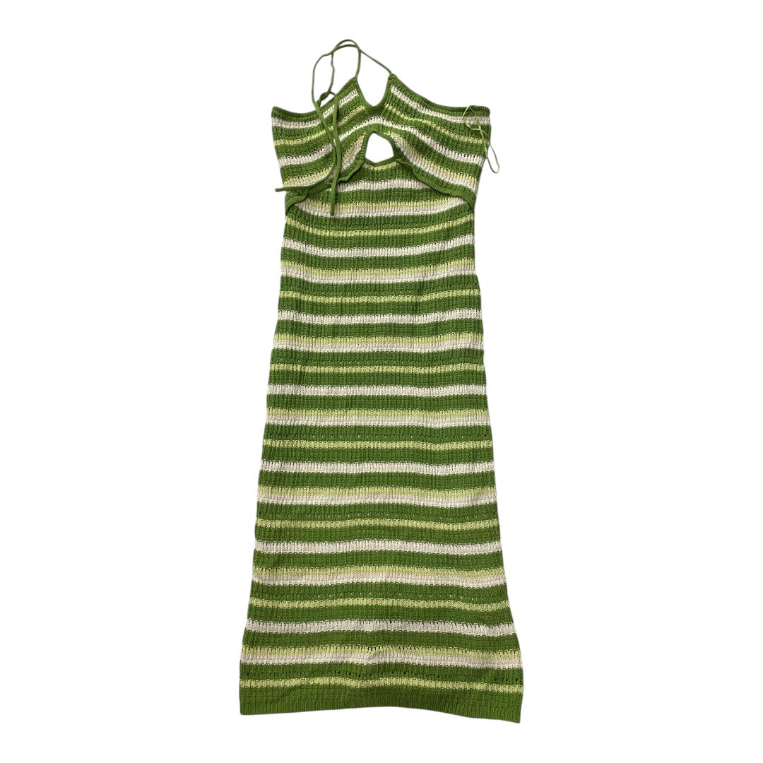Dress Sweater By Sincerely Jules In Green & White, Size:L