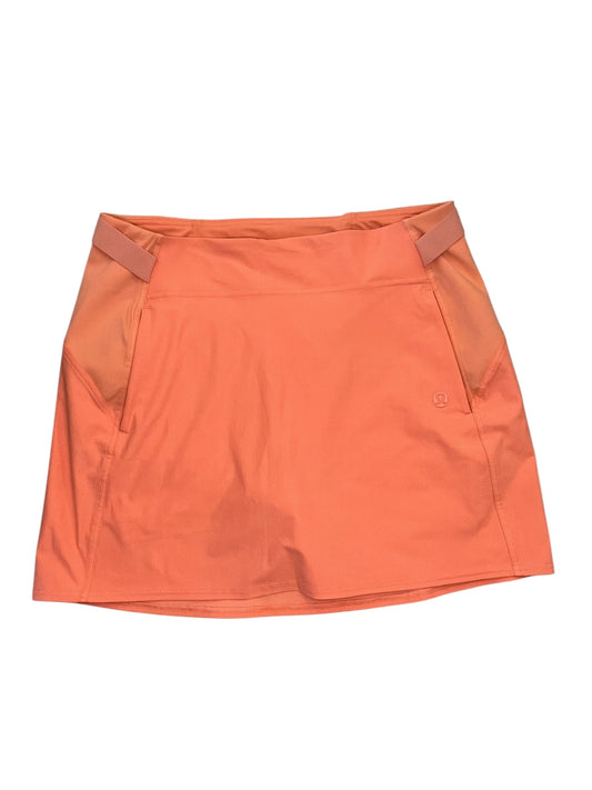 Athletic Skort By Lululemon In Coral, Size:L