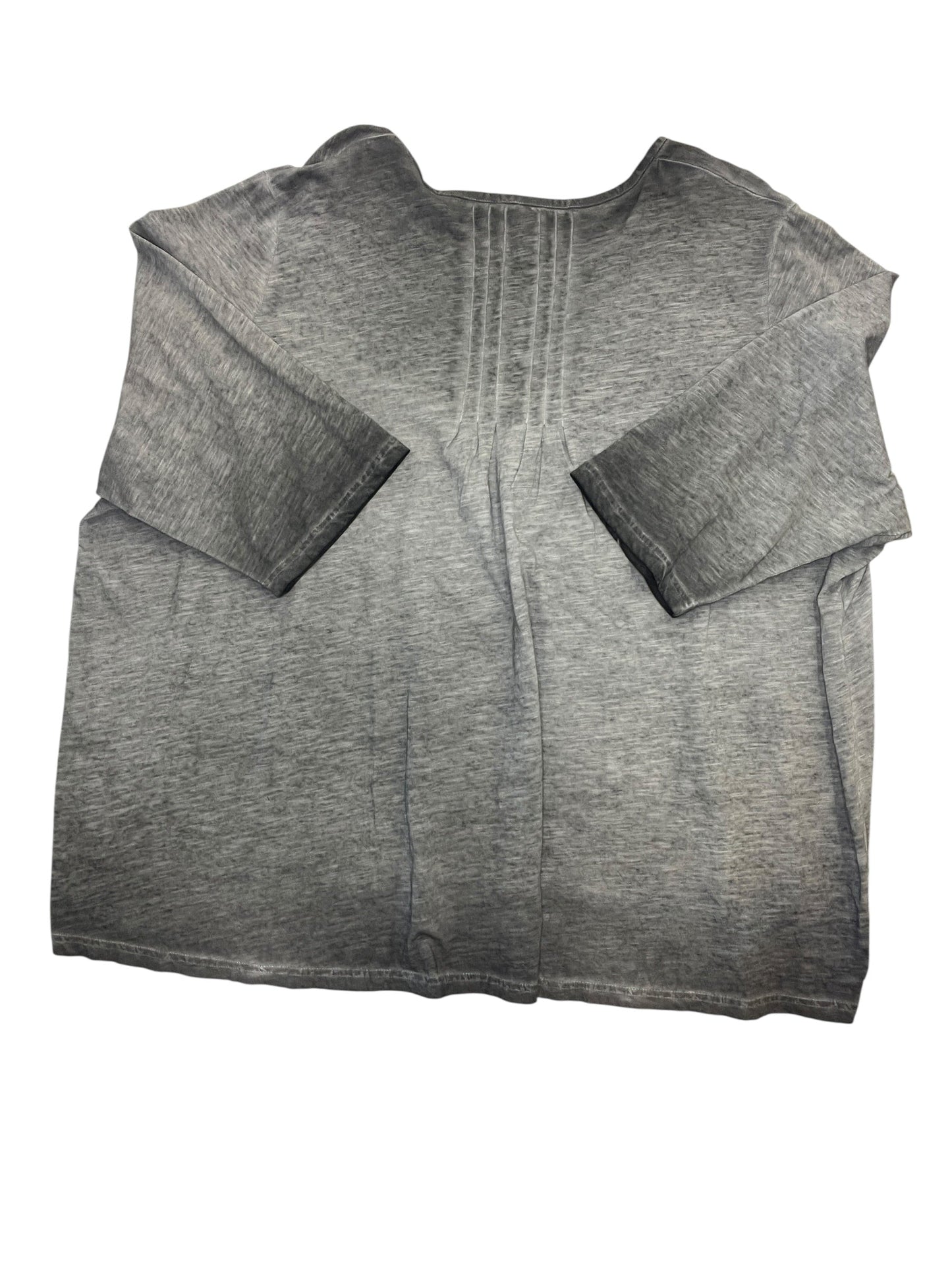 Top 3/4 Sleeve By Clothes Mentor In Grey, Size:4X