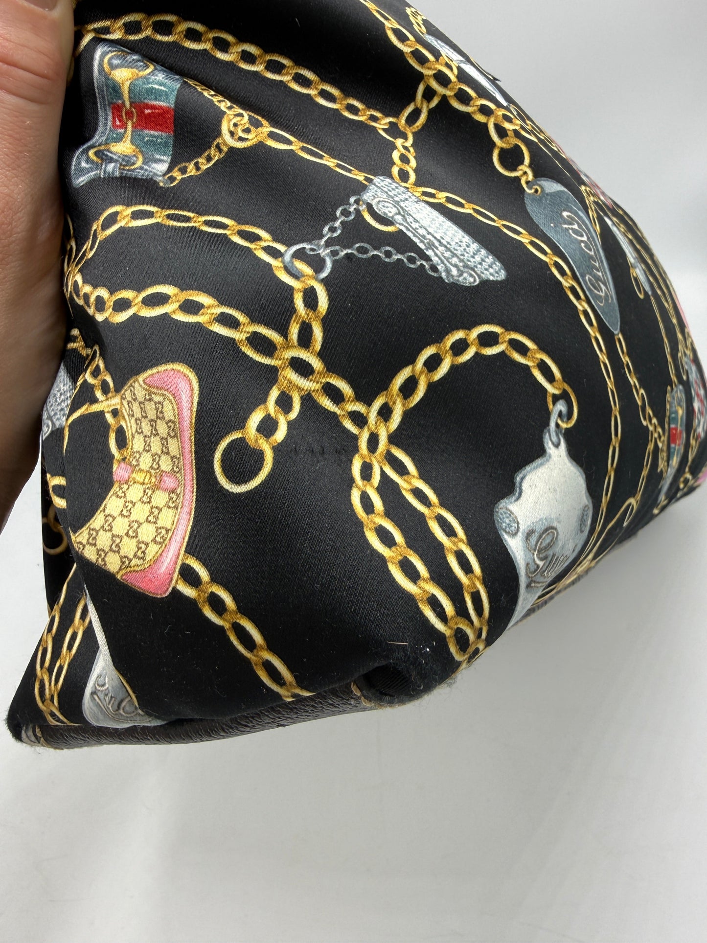 Gucci Satin Charmy Luxury Designer Tote / Handbag