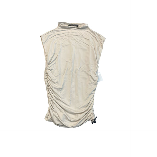 Top Sleeveless By Loft In Cream, Size:M