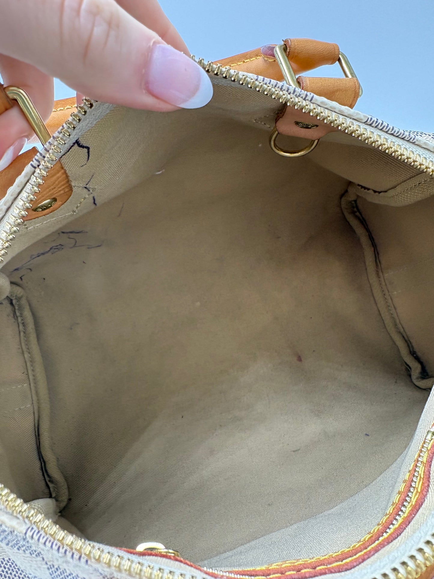 Louis Vuitton Speedy 25 Azur Luxury Handbag