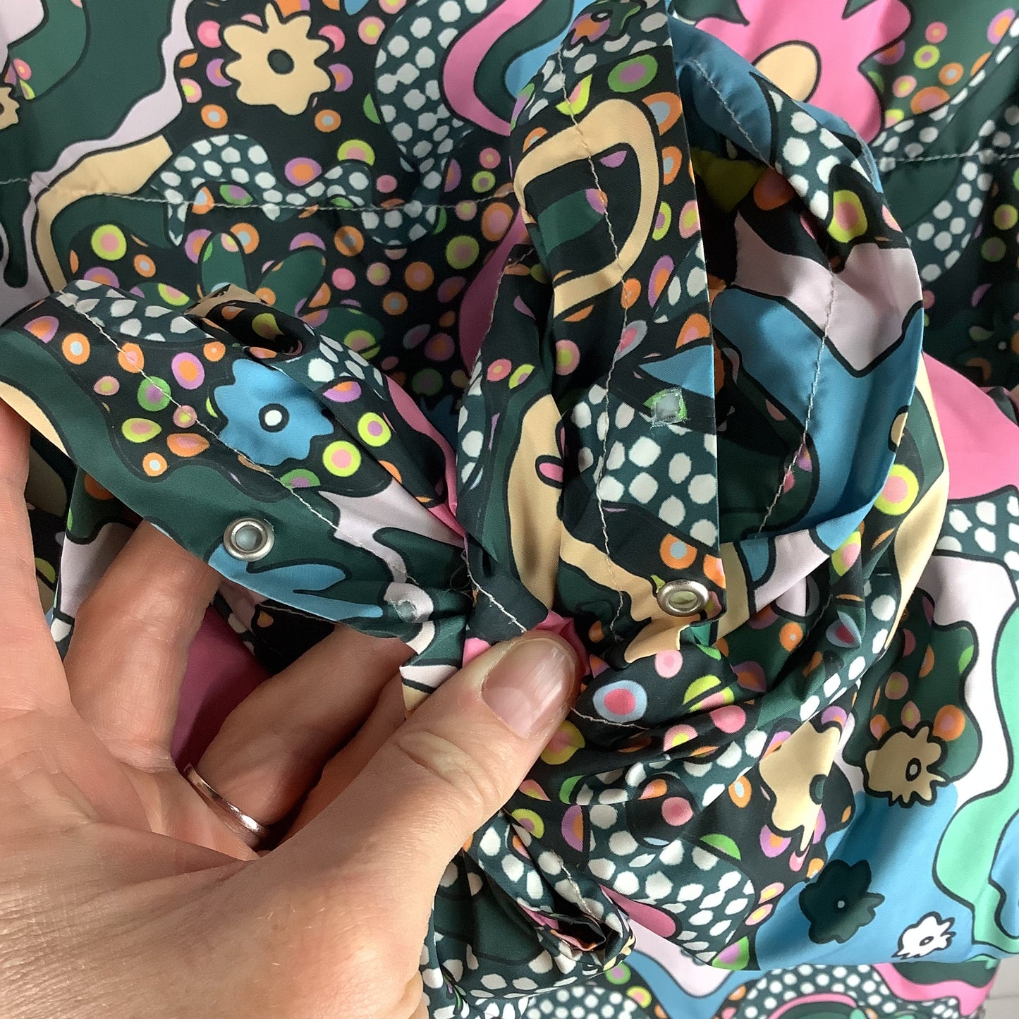 Coat Puffer & Quilted By Cmc In Multi-colored, Size: M (AS IS)