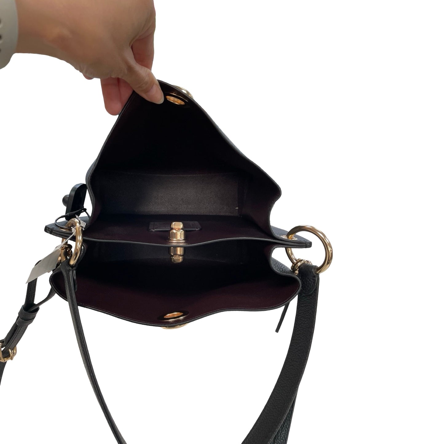Handbag Designer By Coach In Black, Size:Large