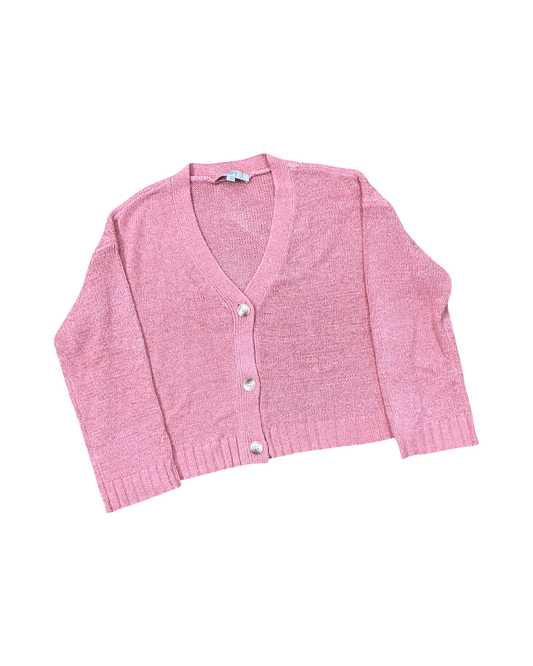 Cardigan By Loft In Pink, Size:L