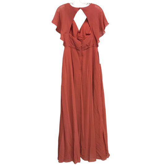 Dress Party Long By Azazie In Orange, Size:L