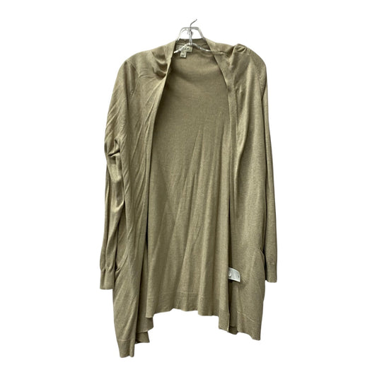 Sweater Cardigan By Style And Company In Tan, Size:1X