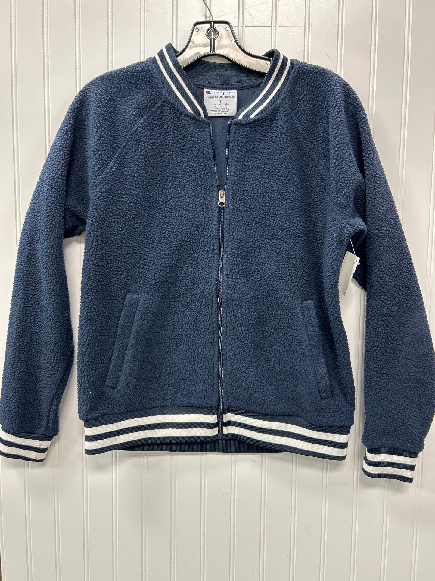 Athletic Jacket By Champion In Navy, Size:S