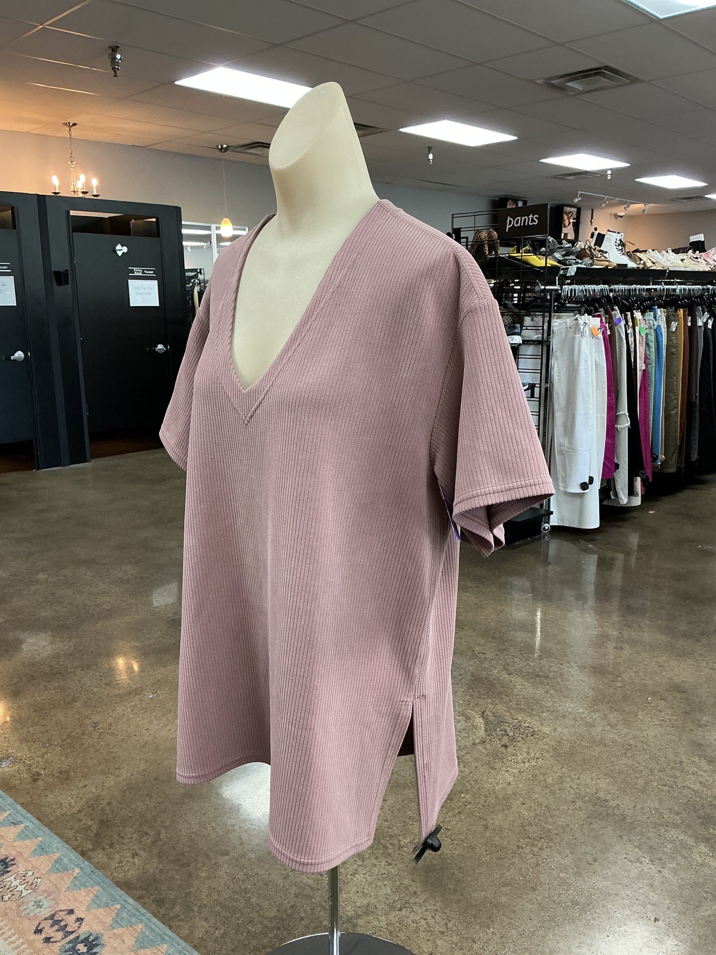 Athletic Top Ss By Lululemon In Brown, Size:6