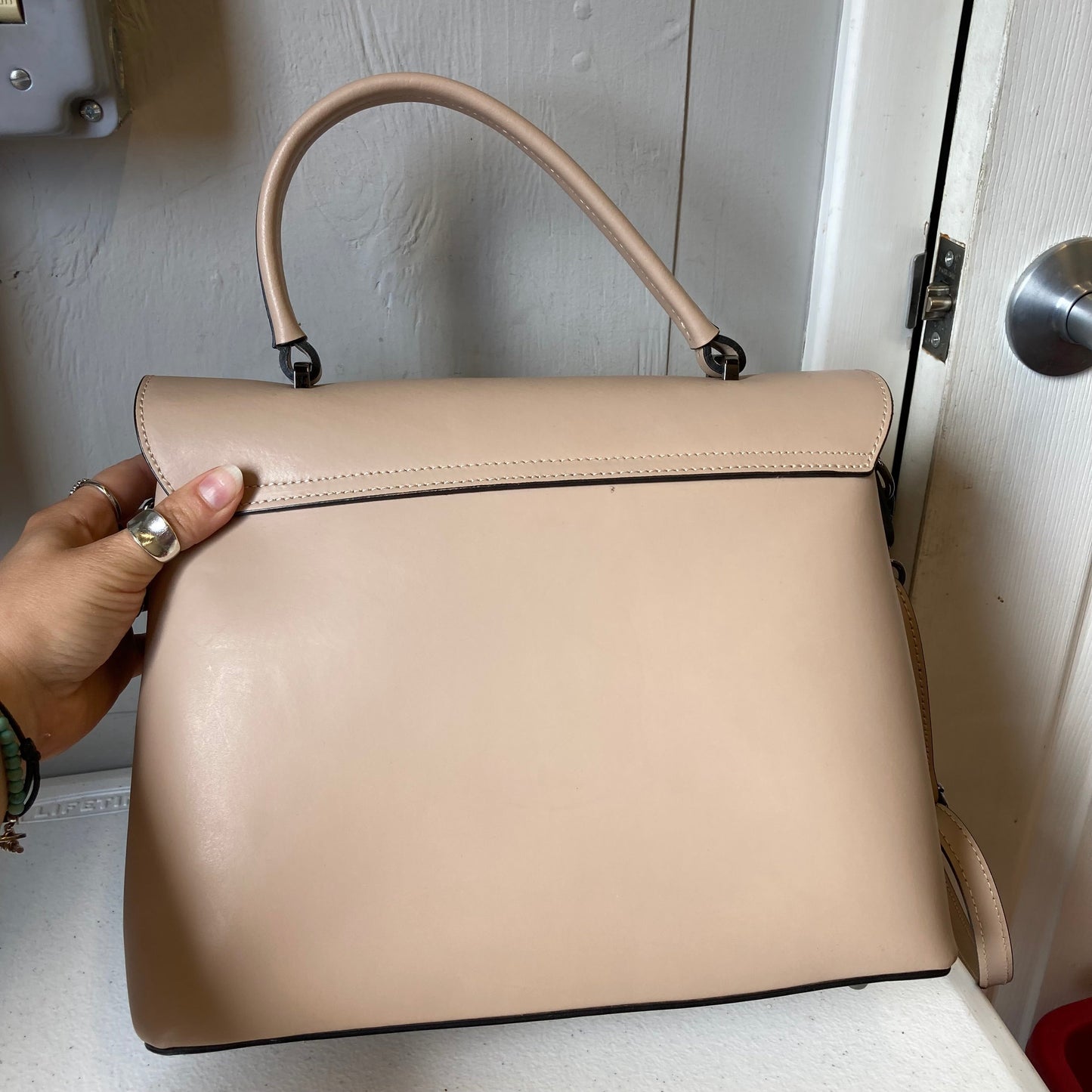 Handbag By Luana Ferracuti In Tan, Size:Large