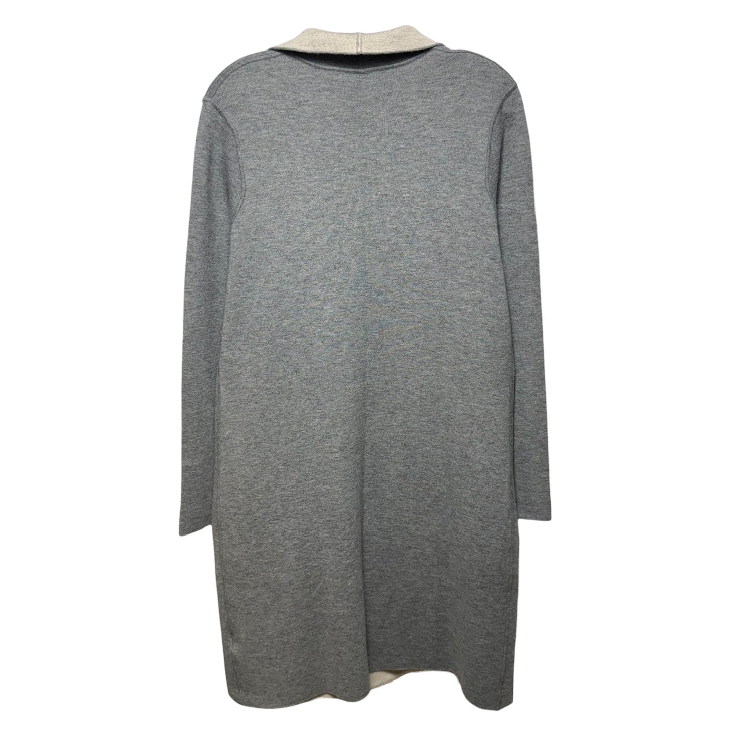 Duster Cardigan By Etcetra In Cream & Grey, Size: M
