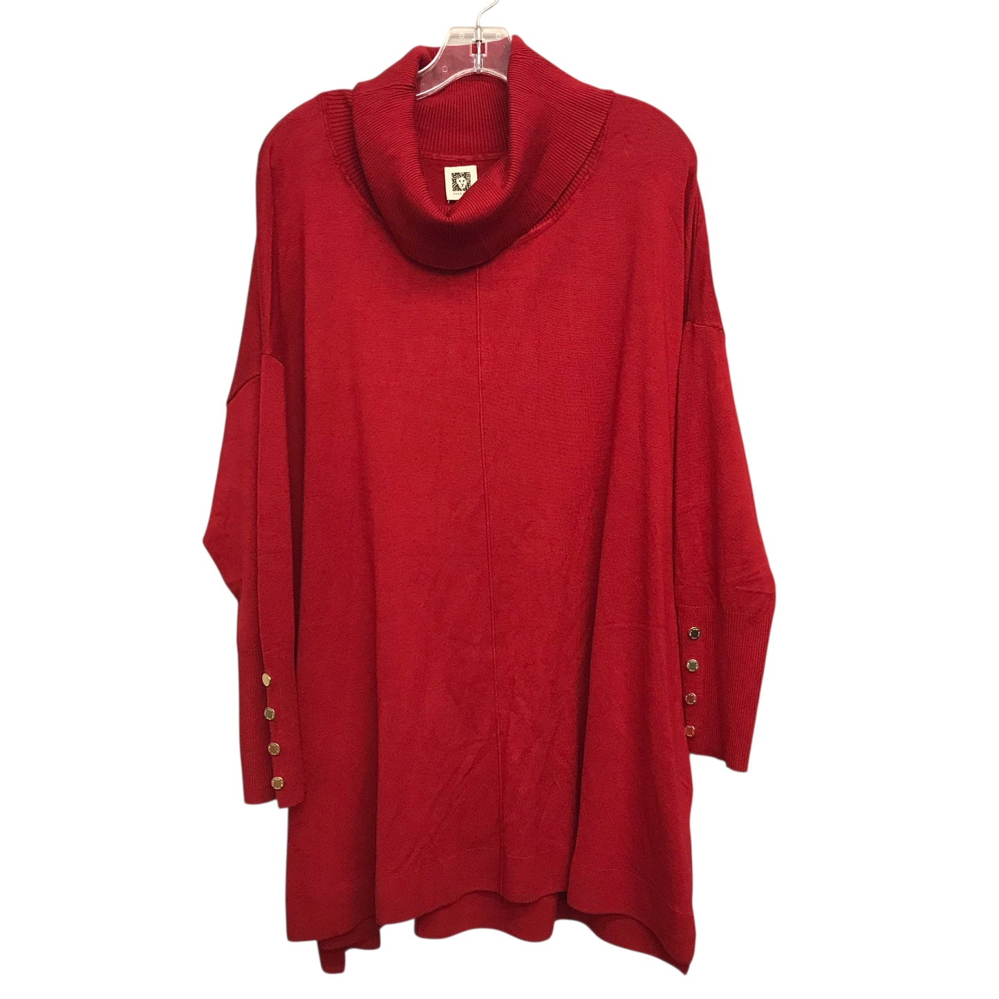 Sweater By Anne Klein In Red, Size:1X