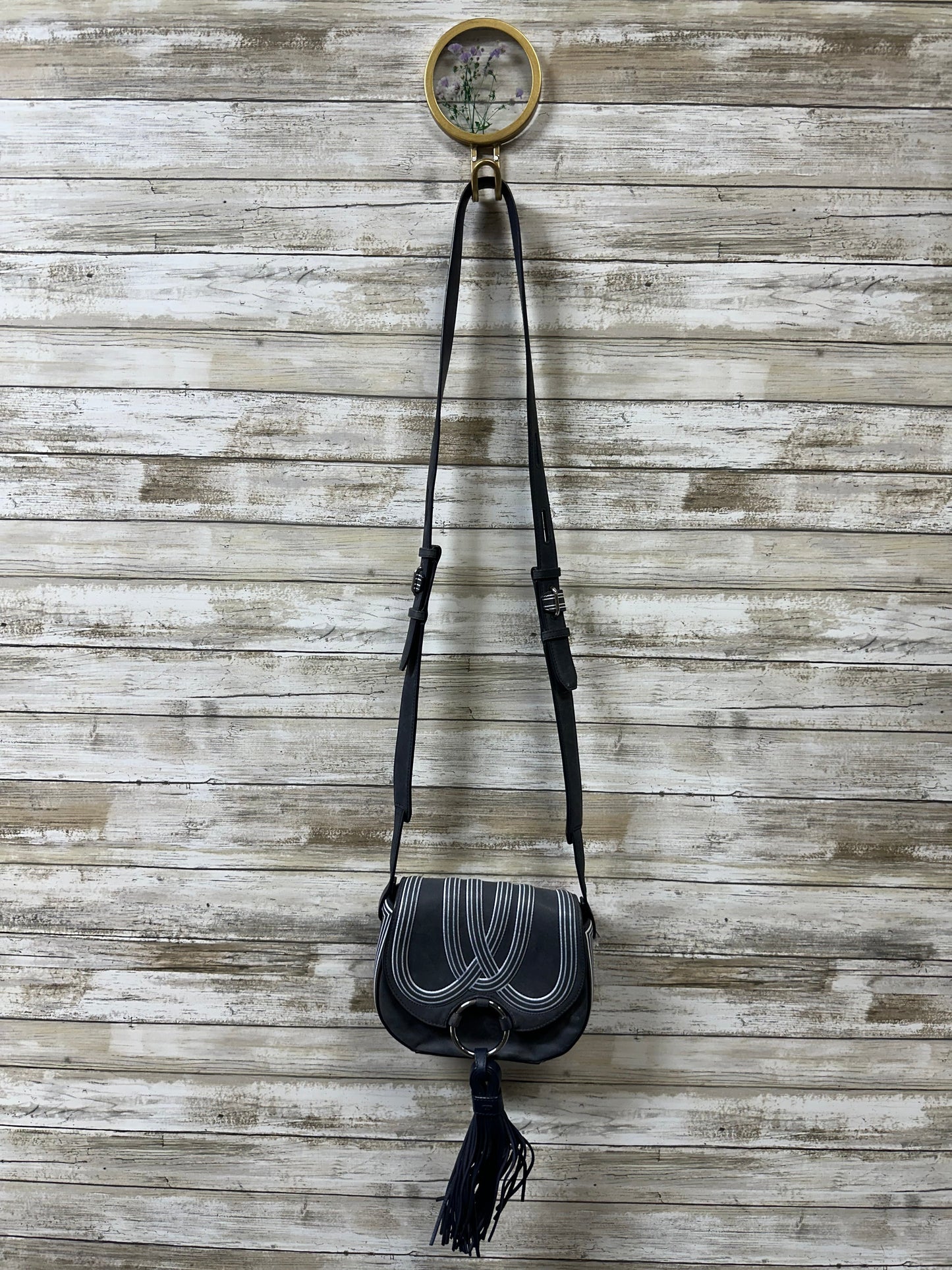 Crossbody Designer By Tory Burch In Navy, Size:Small