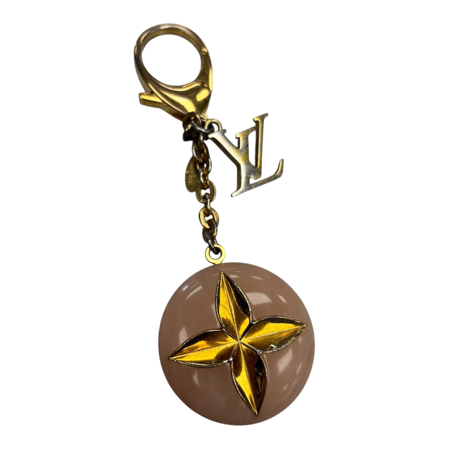 Key Chain Luxury Designer By Louis Vuitton In Gold & Pink