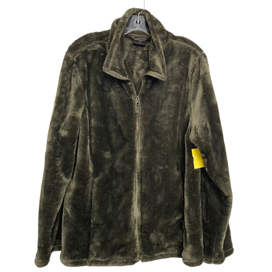 Jacket Faux Fur & Sherpa By 32 Degrees In Green, Size:1X