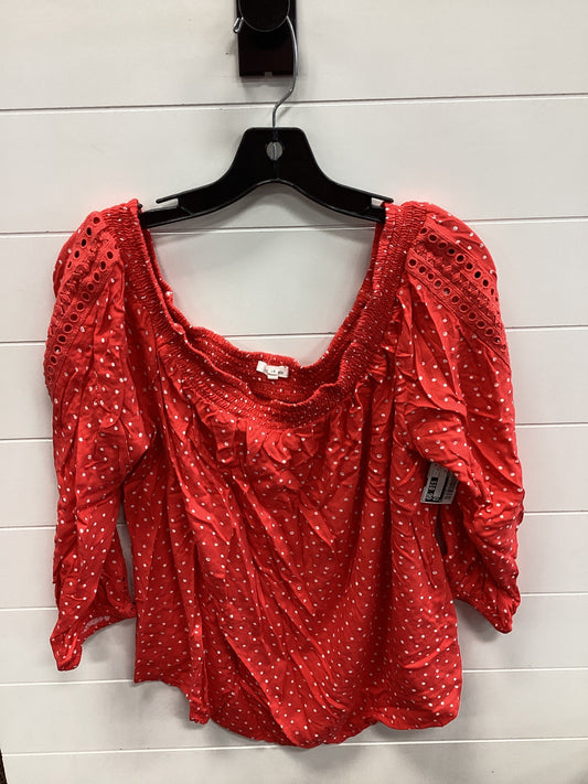 Top Ls By Maurices In Red, Size:1X