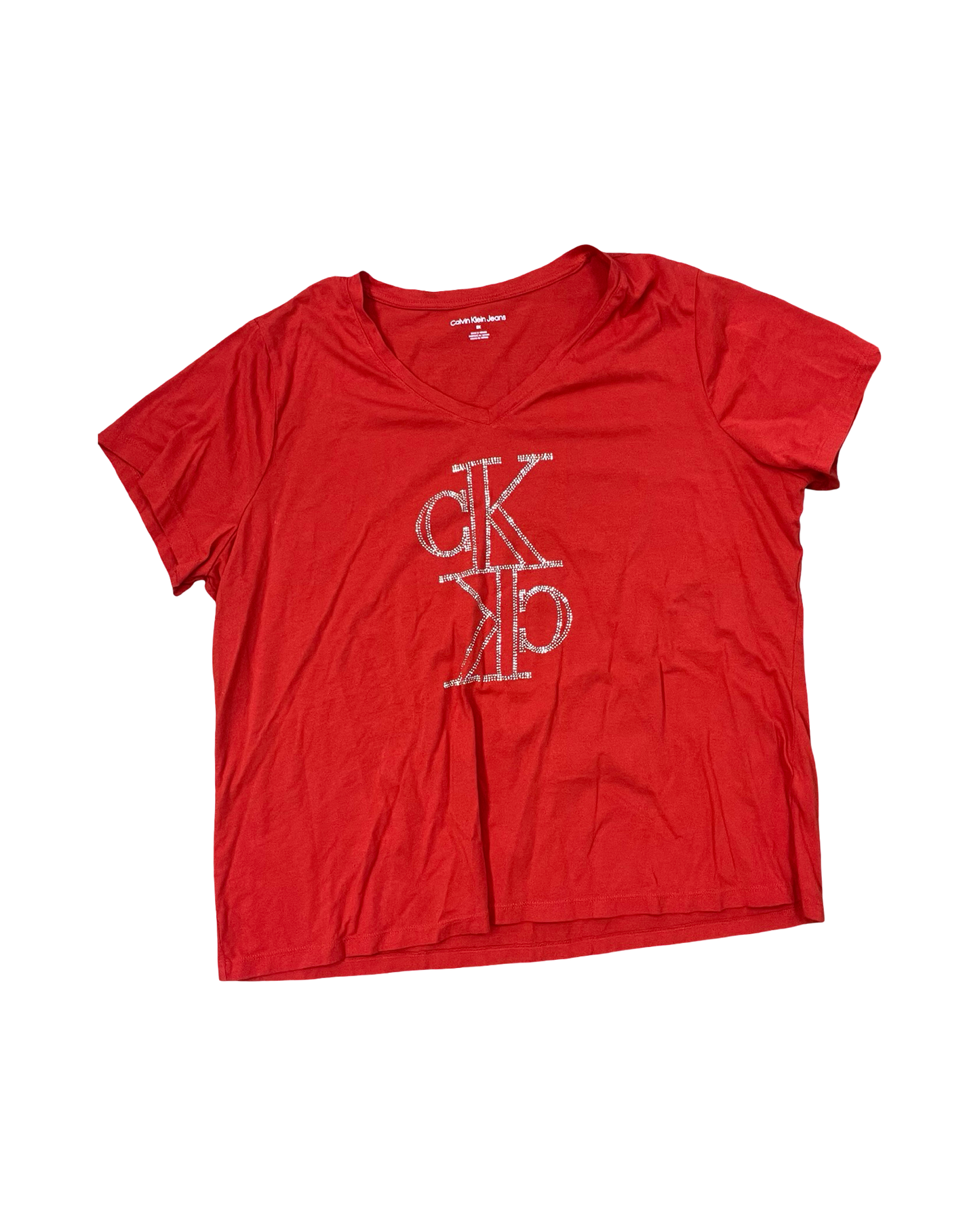 Top Ss By Calvin Klein In Orange, Size:2X